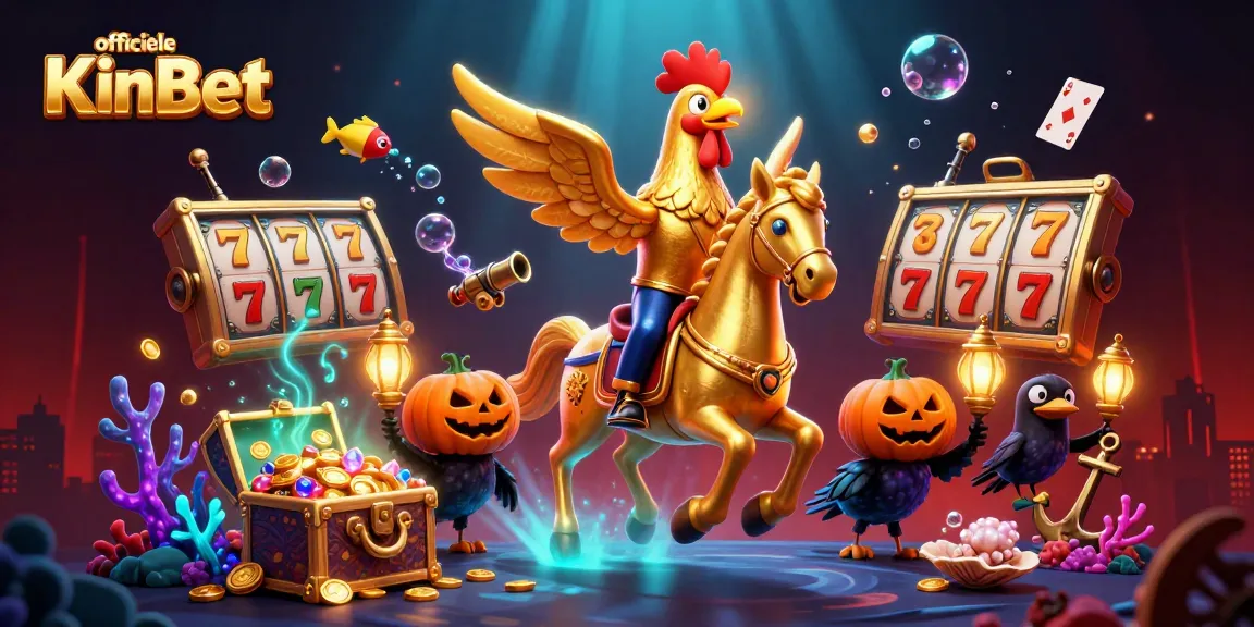 Experience official KinBet thrills while enjoying vibrant slots and exciting casino games in a dynamic 3D scene.